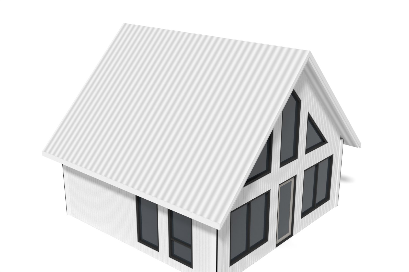 Little Twig 400 SIP with Black roof, Brite White siding, Black trim