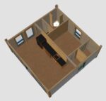 400 sf cedar log home kit