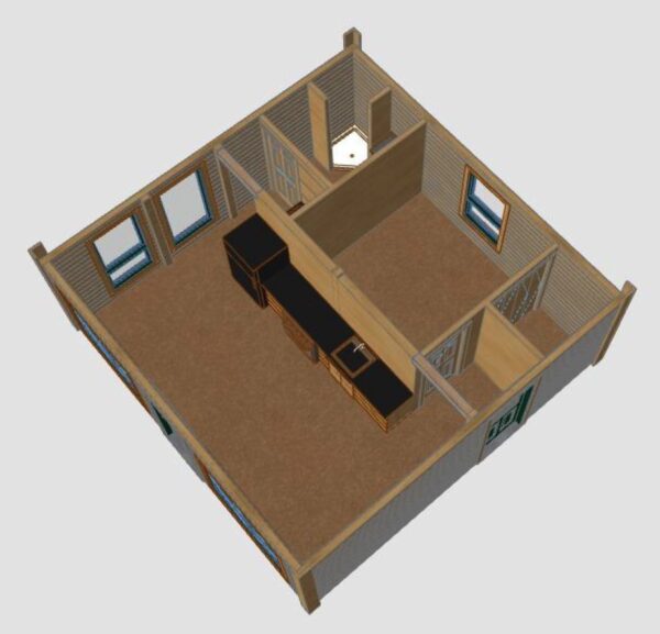 400 sf diy cedar log home kit for adu and workforce housing