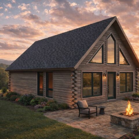 affordable 950 sf cedar log cabin home kit