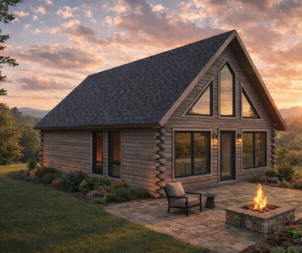 affordable 950 sf cedar log cabin home kit
